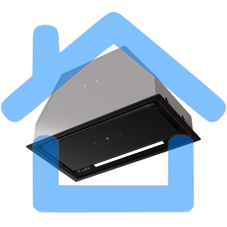 Вытяжка встраиваемая LEX Hyper 900 GS Inverter BL черный, 70 см, 850 куб. м/ч, 44 дБ