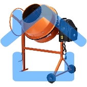 Бетоносмеситель Сибртех БСН-180П 700 Вт, 180 л, полиамидный венец, 23 об/мин