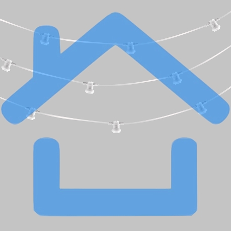 Гирлянда Белт-Лайт 2 жилы, 50м, шаг 40см, 125 патронов E27, IP65, белый круглый провод NEON-NIGHT