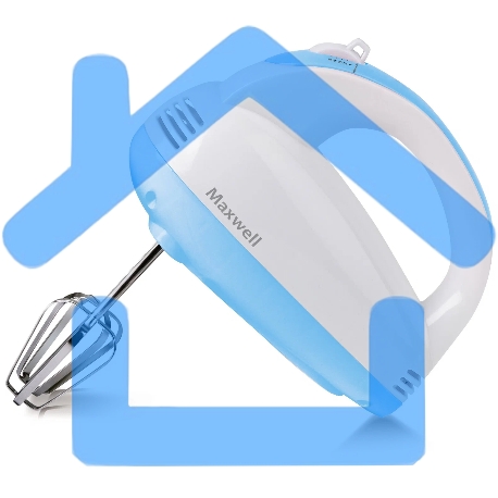 Миксер Maxwell MW-1360(W) Мощность 300 Вт.5 скорост. режимов.Номинальная потребляемая мощность 120 В