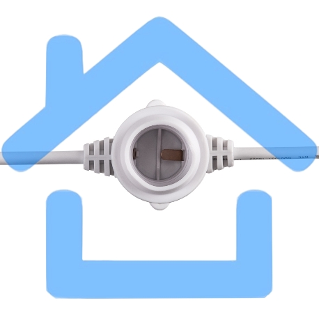 Гирлянда Белт-Лайт 2 жилы, 50м, шаг 40см, 125 патронов E27, IP65, белый круглый провод NEON-NIGHT-3