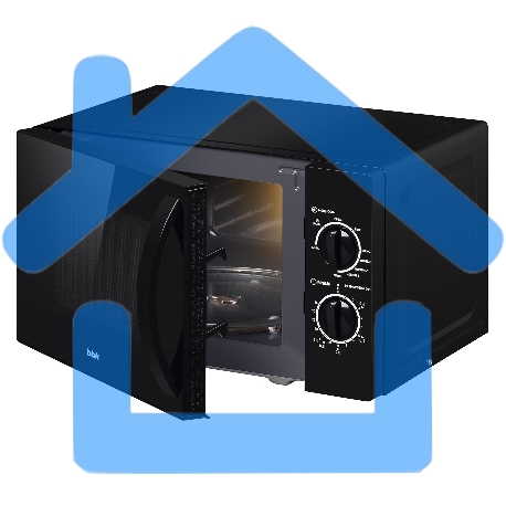 Микроволновая печь BBK 20MWG-739M/B черный, 20 л, 700 Вт, поворотный механизм-1