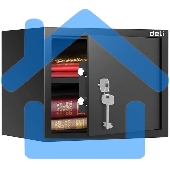 Сейф Deli Srock ET563 300x380x300мм ключевой