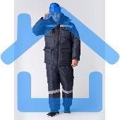 Костюм зимний Мастер NEW (Оксфорд) полукомбинезон, темно-синий 52-54 170-176