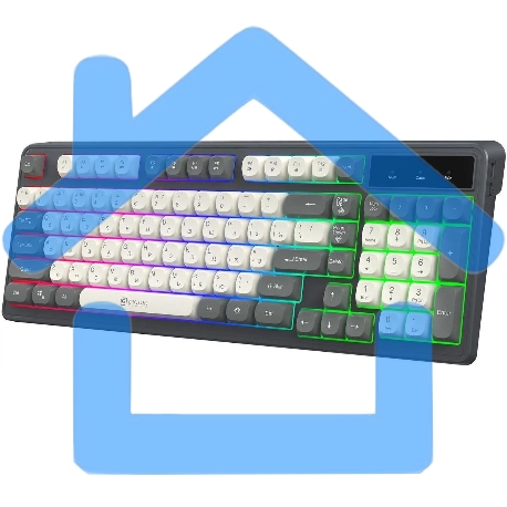 Клавиатура Оклик 731G серый/белый USB for gamer LED