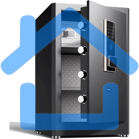 Сейф Deli ET596 600x380x360мм электронный/ключевой/биометрический трейзер