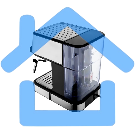 Кофеварка рожковая BRAYER BR1104 серебристый/черный, исп. кофе - молотый, 1,5 л, 1100 Вт, 15 бар-1