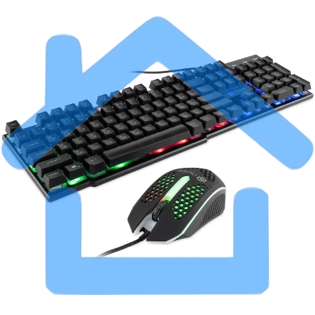 Комплект клавиатура + мышь Оклик GMNG 400GMK клав:черный мышь:черный USB-2