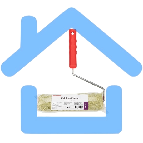 Валик Rexant 89-0002 полиакрил зеленый, ворс 18 мм, ширина ролика 240 мм, Ø 42 мм, бюгель 8 мм серия 