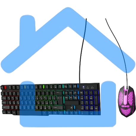 Комплект клавиатура + мышь Оклик GMNG 400GMK клав:черный мышь:черный USB-5