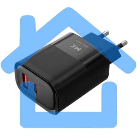Зарядное устройство MORE CHOICE (4620202555557) NC81i СЗУ 1USB+1Type-C 3.0A PD 20W+ QC3.0, черный-1