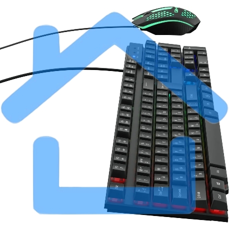 Комплект клавиатура + мышь Оклик GMNG 400GMK клав:черный мышь:черный USB-6