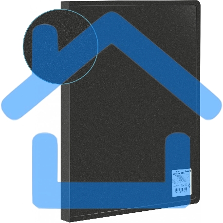 Папка с 80 прозрачными вкладками Silwerhof Eco A4, пластик, 0.7мм, черный-5