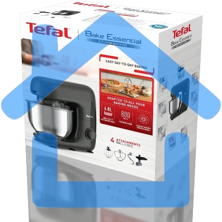 Кухонная машина Tefal Bake Essential QB161H38, черный/серебристый-12