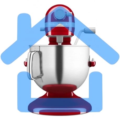 Настольный миксер KitchenAid Artisan с подъемной чашей 6.7 л цвет красный-3