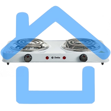 Плитка электрическая Delta D-705 двухконфорочная спираль белая (5)