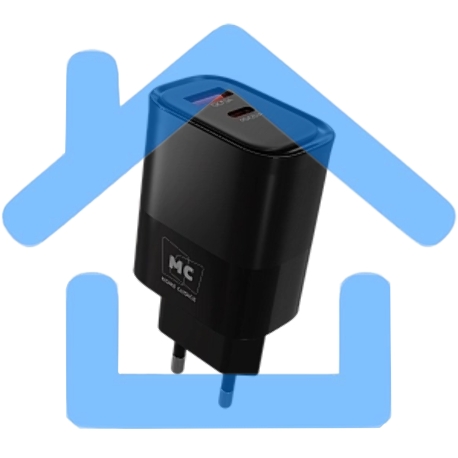 Зарядное устройство MORE CHOICE (4620202555557) NC81i СЗУ 1USB+1Type-C 3.0A PD 20W+ QC3.0, черный