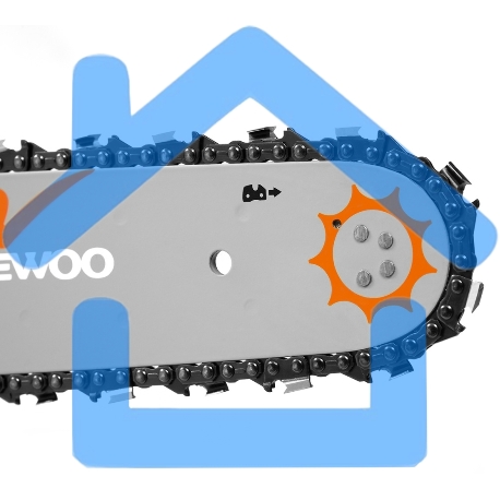 Пила цепная бензиновая DAEWOO DACS 5218XT 3.5лс 52см3 18'' (450мм) 5,2кг-3