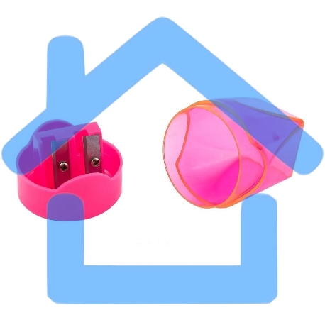 Точилка для карандашей ручная Deli E39768, 2 отверстия, пластик, ассорти-11