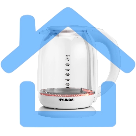 Чайник электрический Hyundai HYK-S3808 1.7л. 2200Вт белый (корпус: стекло)-1