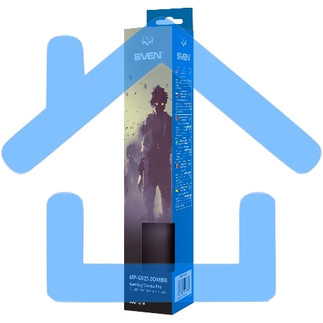 Игровой коврик для мыши (230 х 200 х 2 мм, ткань, резина) SVEN MP-G02S Zombie-1