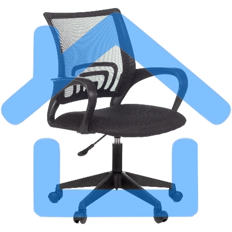 Кресло компьютерное Бюрократ CH-695NLT/BLACK спинка сетка черный TW-01, сиденье черный TW-11