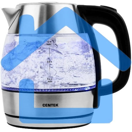 Чайник Centek CT-0018, 1.2л, 1600Вт, стекло, серебристый-7