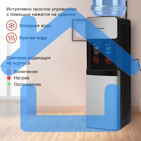 Кулер Starwind SW-1011EB напольный электронный черный/серебристый-4