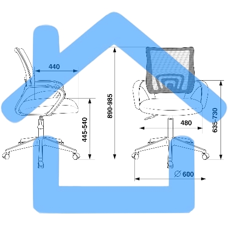 Кресло компьютерное Бюрократ CH-695NLT/BLACK спинка сетка черный TW-01, сиденье черный TW-11-13