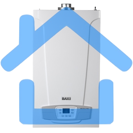 Котел газовый BAXI ECO LIFE 1.31F настен, 31 кВт, одноконтурный, с закрыт. кам. сгор.