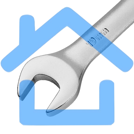 Ключ комбинированный трещоточный Denzel 14713 19 мм, CrV, матовый хром-4