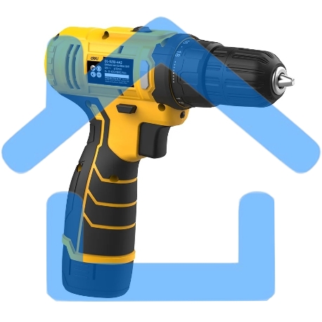 Дрель-шуруповерт Deli DL-DZ12-4A2, Аккумуляторная, 12В, 1 АКБ-9