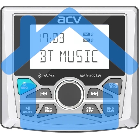 Автомагнитола ACV MARINE AMR-602SW 4x50Вт v5.0 USB 2.0 AUX 3