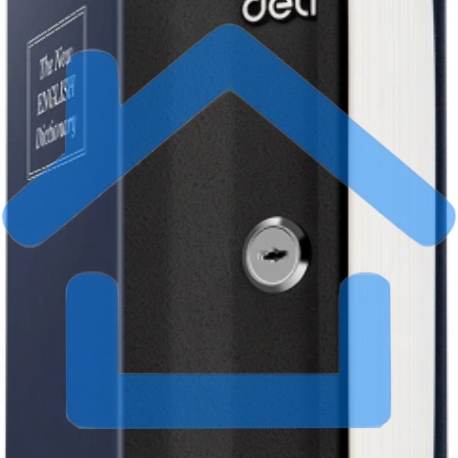 Сейф-книга Deli ET640 180x115x55 мм ключевой, синий