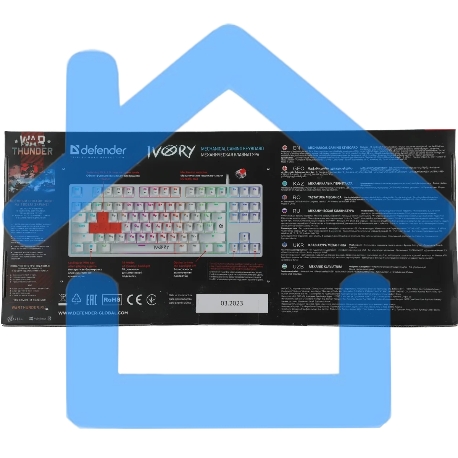 Клавиатура Defender IVORY GK-579 проводная USB белая-1