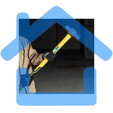 Кувалда Deli DL6913 4500гр Рукоятка из высокопрочного стекловолокна-4