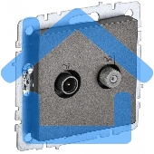 Розетка двойная TV+SAT IEK BRITE РТВ/РСп12-БрТБ темная бронза