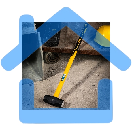 Кувалда Deli DL6913 4500гр Рукоятка из высокопрочного стекловолокна-5