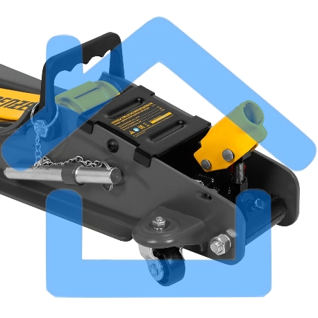 Домкрат гидравлический подкатной с фиксатором Denzel 2,5 т, 85-385 мм-7