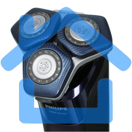 Электробритва роторная Philips S7885/50 реж.эл.:3 питан.:аккум. синий-4
