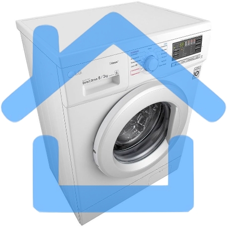 Стиральная машина LG F1296HDS1 белый, загрузка фронтальная 7 кг, 1200 об/мин., класс: А-1