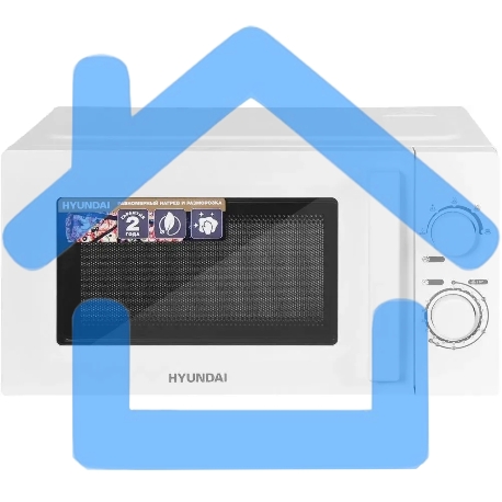 Микроволновая печь Hyundai HYM-M2005 белый, 20 л, 700 Вт, переключатели - поворотный механизм-2