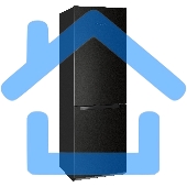 Холодильник Nordfrost NRB 132 B черный двухкамерный 205/100 л морозилка снизу, капельная система