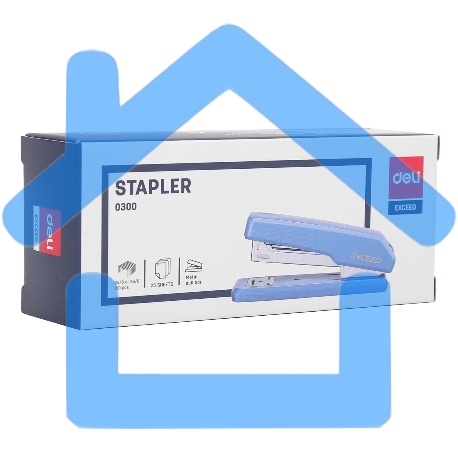 Степлер Deli E0300BLUE Exceed 24/6 26/6 (25 листов) синий, 100 скоб, металл/пластик, коробка-4