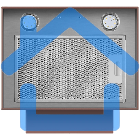 Вытяжка пристенная островная Maunfeld Bath 401 медный, 40 см, 1150 куб. м/ч, 52 дБ-6