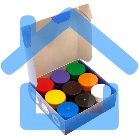 Гуашь Silwerhof Монстрики, 9 цветов, баночка, 20мл, картонная коробка-3