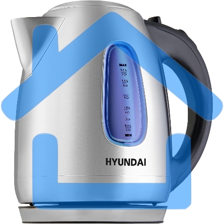 Чайник электрический Hyundai HYK-S2402 1.7л. 2200Вт серебристый матовый/черный (корпус: нержавеющая сталь)-5
