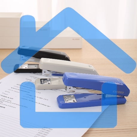 Степлер Deli E0300BLUE Exceed 24/6 26/6 (25 листов) синий, 100 скоб, металл/пластик, коробка-8