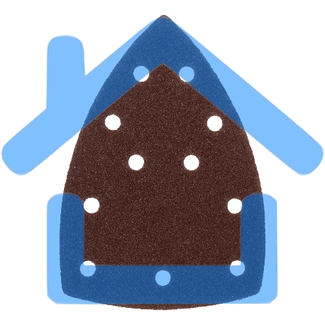 Треугольник абразивный Denzel на ворc. подложке под 