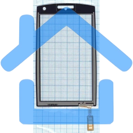 Сенсорное стекло (тачскрин) для Philips Xenium X815, черное-1